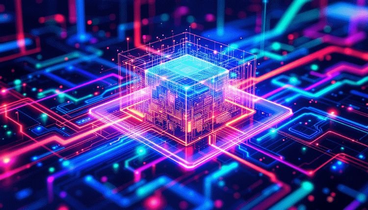 로봇의 여러 센서 데이터가 융합되어 하나의 통합된 정보를 만드는 센서 퓨전 기술의 미래지향적 디지털 일러스트