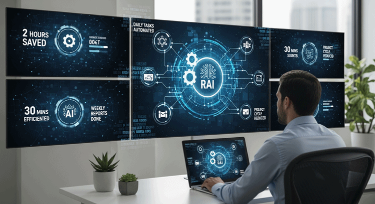 업무 자동화를 통해 시간을 절약하는 현대 사무실 풍경