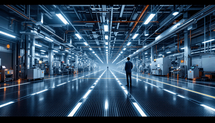 인간 작업자와 협동로봇이 안전하게 공존하며 정밀 용접 작업을 수행하는 제조 현장 모습