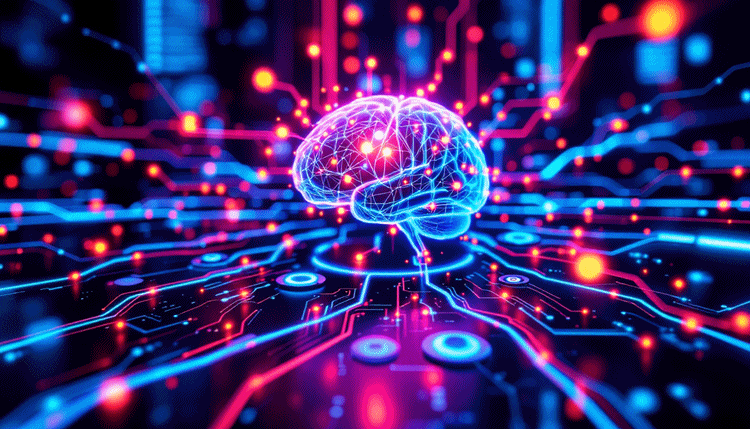 AI Agent 노드가 다양한 워크플로우 노드와 연결되어 자율적으로 작업을 수행하는 모습