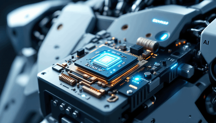 삼성 엑시노스 AP와 아이소셀 비전 센서가 탑재된 로봇의 칩과 센서 상세 이미지